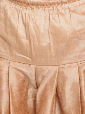 Orange Woven Silk Blend Boys Sherwani 5