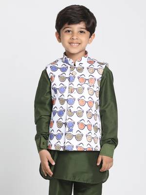  Dusty Colours Cotton Satin Blend Nehru Jacket 1