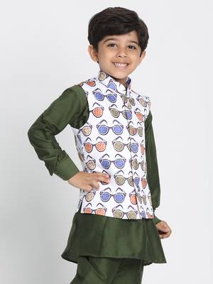  Dusty Colours Cotton Satin Blend Nehru Jacket 2