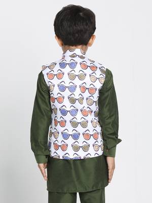  Dusty Colours Cotton Satin Blend Nehru Jacket 4