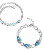 Blue crystal bracelets