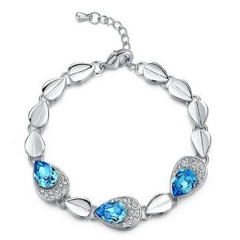 Blue crystal bracelets 3