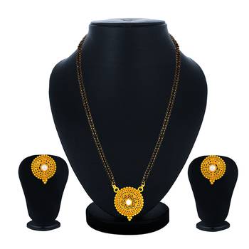 Yellow pearl mangalsutra 3
