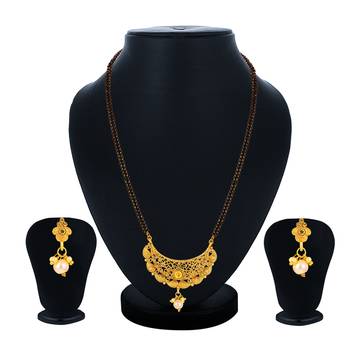 Yellow pearl mangalsutra 4