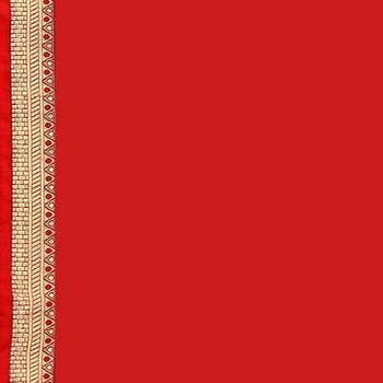 Red plain art silk saree  5