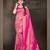 Pink woven banarasi saree with blouse