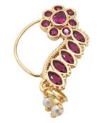 Multicolor pearl nose-ring