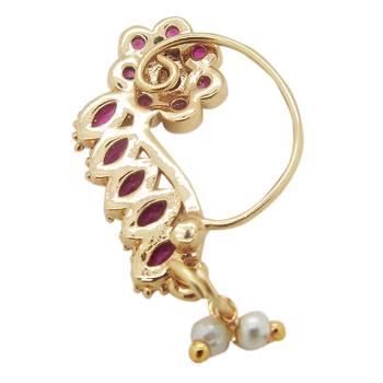 Multicolor pearl nose-ring 2