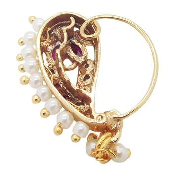 Multicolor pearl nose-ring 2