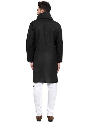 Designer Black Linen Kurta Pajama 4