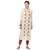 Beige embroidered cotton kurtas-and-kurtis