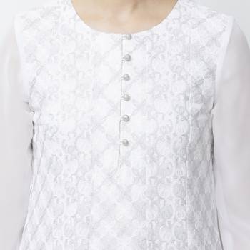 White embroidered georgette kurtas-and-kurtis 5