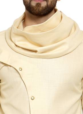 Designer Beige Linen Kurta Pajama  2