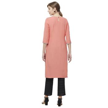 Coral embroidered viscose kurtas-and-kurtis 3