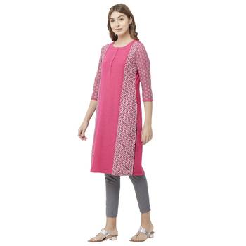 Purple embroidered viscose kurtas-and-kurtis 2