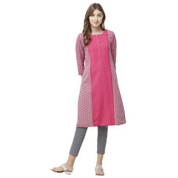 Purple embroidered viscose kurtas-and-kurtis 4