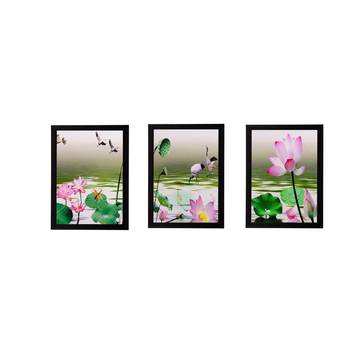 Set of 3 Floral Matt Textured UV Art Painting 1