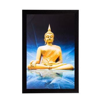 Meditating Lord Buddha Matt Textured UV Art Painting 1