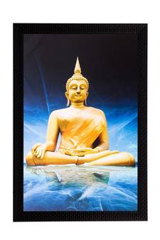 Meditating Lord Buddha Matt Textured UV Art Painting