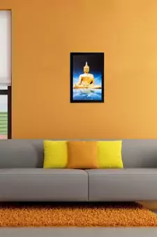 Meditating Lord Buddha Matt Textured UV Art Painting