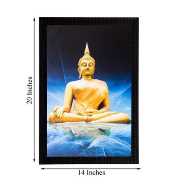 Meditating Lord Buddha Matt Textured UV Art Painting 3