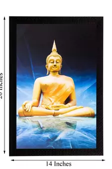 Meditating Lord Buddha Matt Textured UV Art Painting