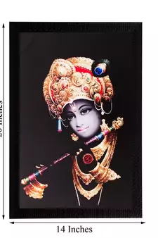 Lord Krishna Matt Textured UV Art Painting