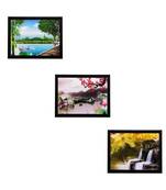 Set of 3 Scenary View Matt Textured UV Art Painting