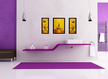 Set of 3 Abstract Dancing Girls Matt Textured UV Art Painting 2