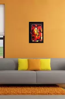 Lord Ganesha Matt Textured UV Art Painting
