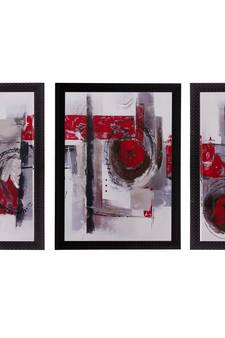 Set of 3 Abstract Matt Textured UV Art Painting