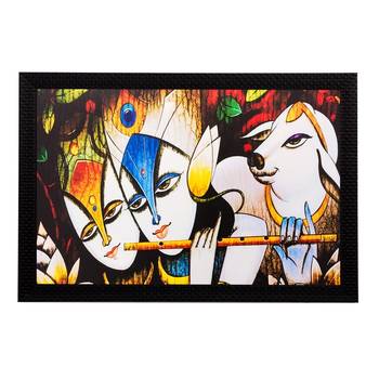 Radha Krishna Matt Textured UV Art Painting 1