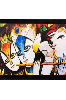 Radha Krishna Matt Textured UV Art Painting