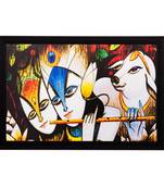 Radha Krishna Matt Textured UV Art Painting