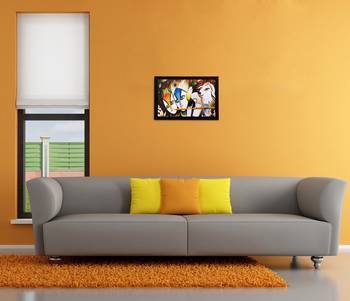 Radha Krishna Matt Textured UV Art Painting 2
