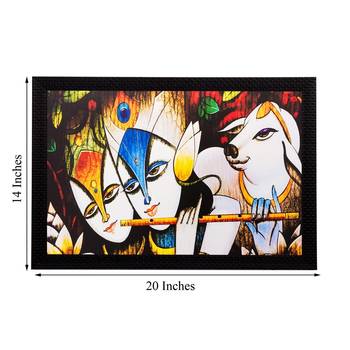 Radha Krishna Matt Textured UV Art Painting 3