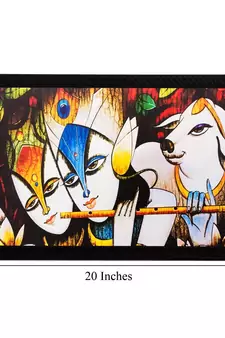 Radha Krishna Matt Textured UV Art Painting