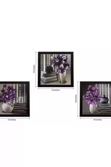 Set of 3 Satin Matt Textured Art Painting