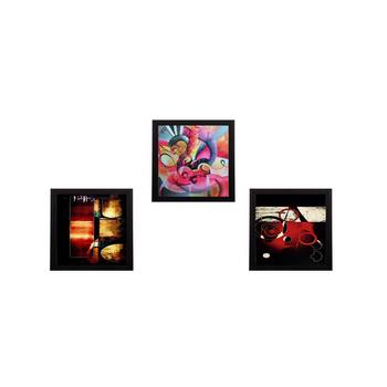 Set of 3 Satin Matt Textured Art Painting 1