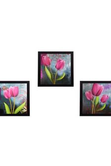 Set of 3 Satin Matt Textured Art Painting