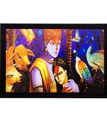 Radha Krishna Matt Textured UV Art Painting