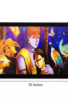 Radha Krishna Matt Textured UV Art Painting