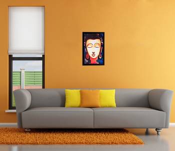 Lord Buddha Matt Textured UV Art Painting 2