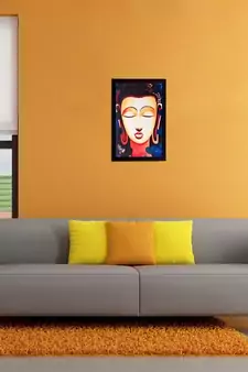 Lord Buddha Matt Textured UV Art Painting