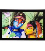 Radha Krishna Matt Textured UV Art Painting