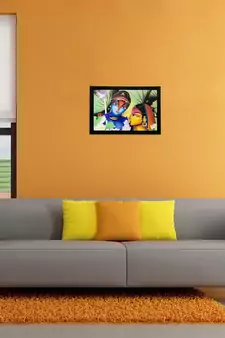 Radha Krishna Matt Textured UV Art Painting