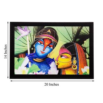 Radha Krishna Matt Textured UV Art Painting 3