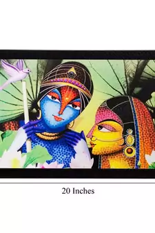 Radha Krishna Matt Textured UV Art Painting