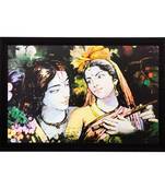 Radha Krishna Matt Textured UV Art Painting