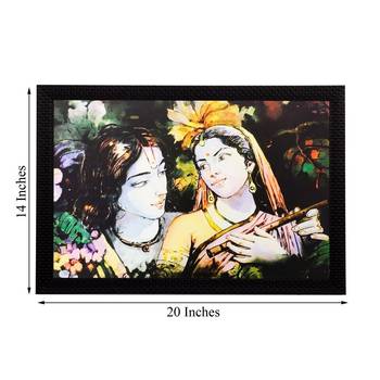 Radha Krishna Matt Textured UV Art Painting 3